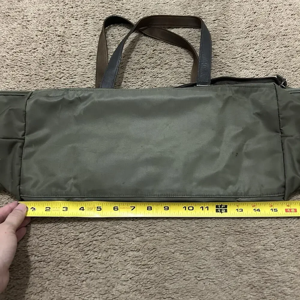 Tumi Pack-a-Way 100% Nylon Taupe Tote with Brown Leather Accents and Handles